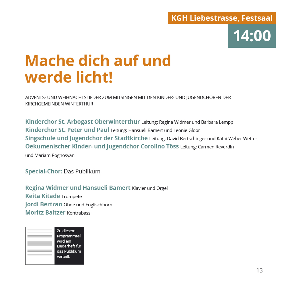 Vielklang Fest der Kirchenmusik Programmheft