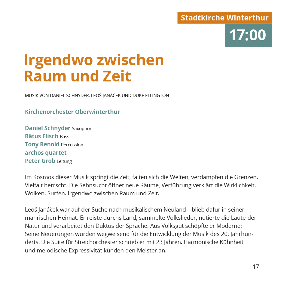 Vielklang Fest der Kirchenmusik Programmheft