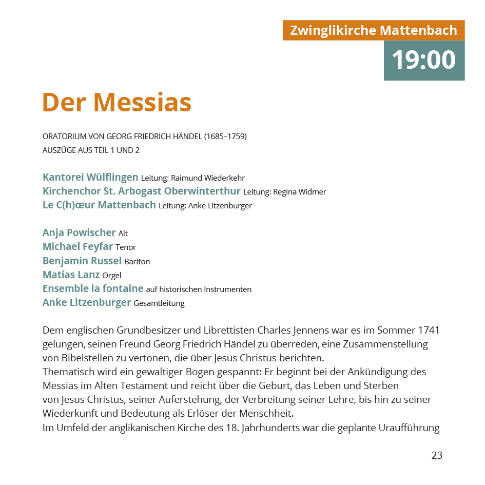 Vielklang Fest der Kirchenmusik Programmheft