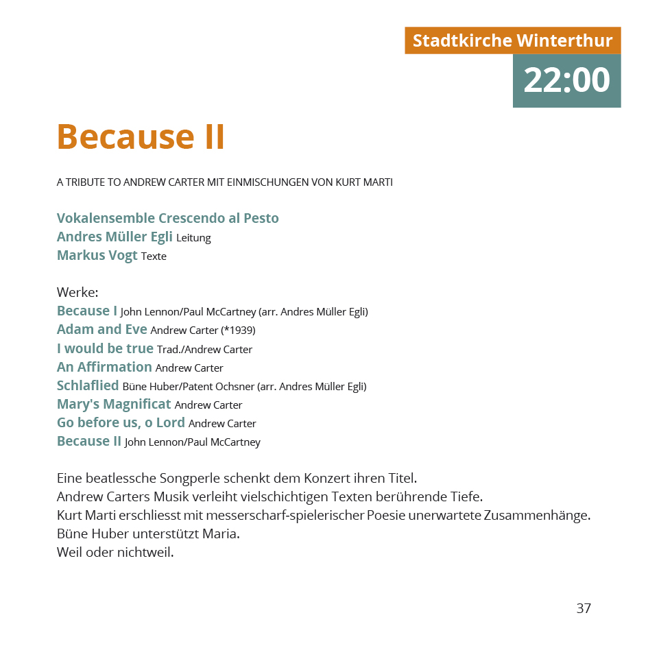 Vielklang Fest der Kirchenmusik Programmheft