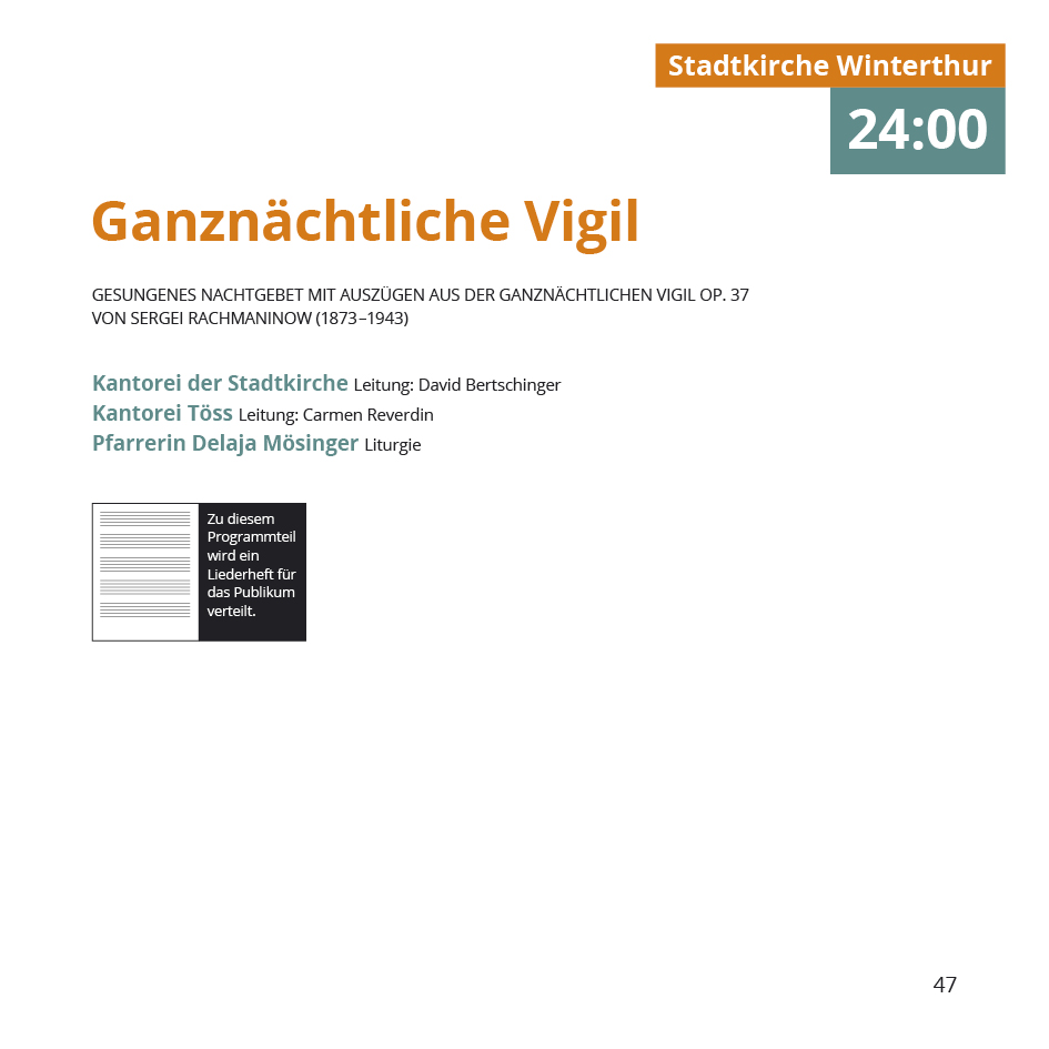 Vielklang Fest der Kirchenmusik Programmheft