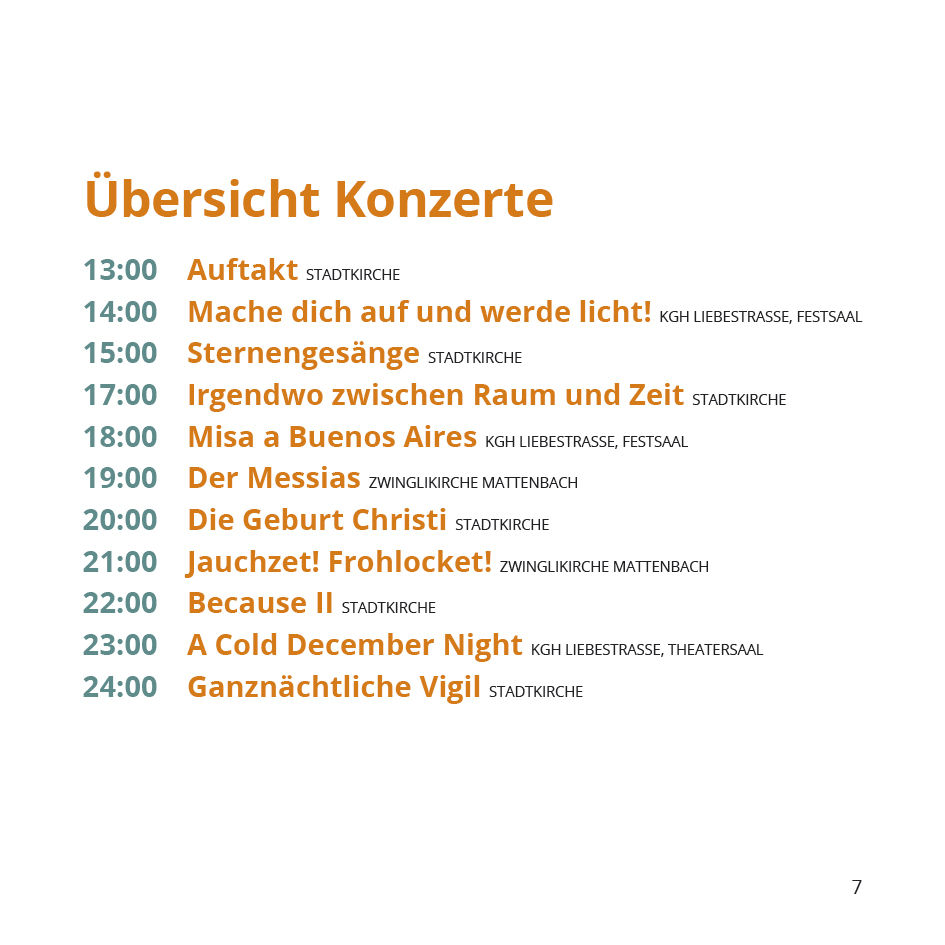 Vielklang Fest der Kirchenmusik Programmheft